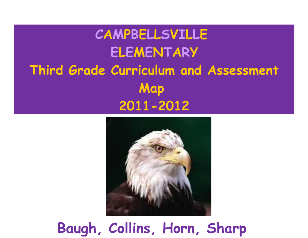 Third Grade Curriculum and Assessment Map