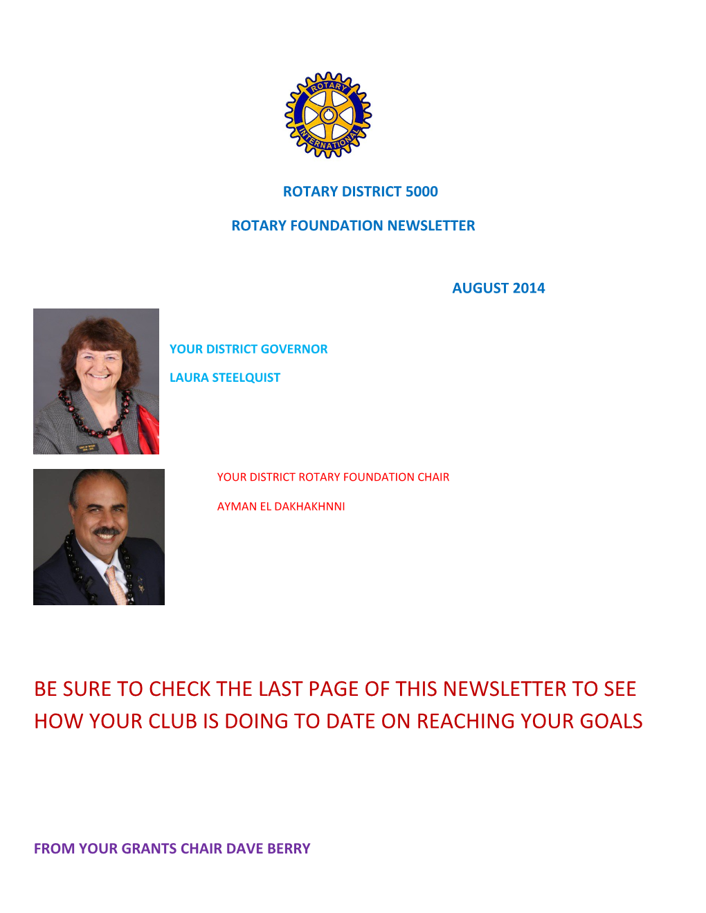 Rotary Foundation Newsletter