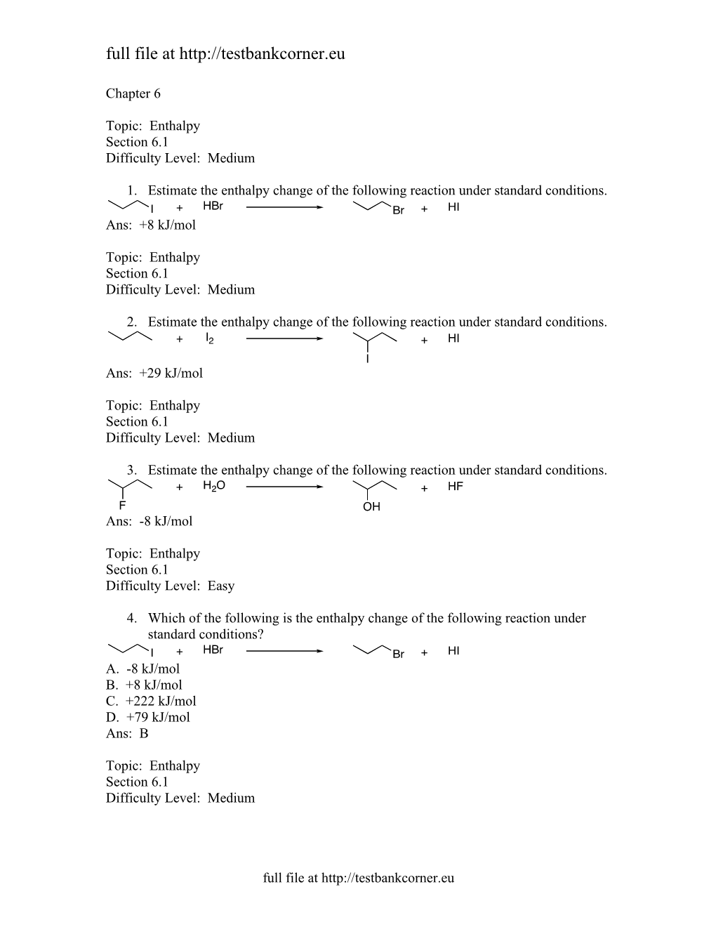 Topic: Enthalpy