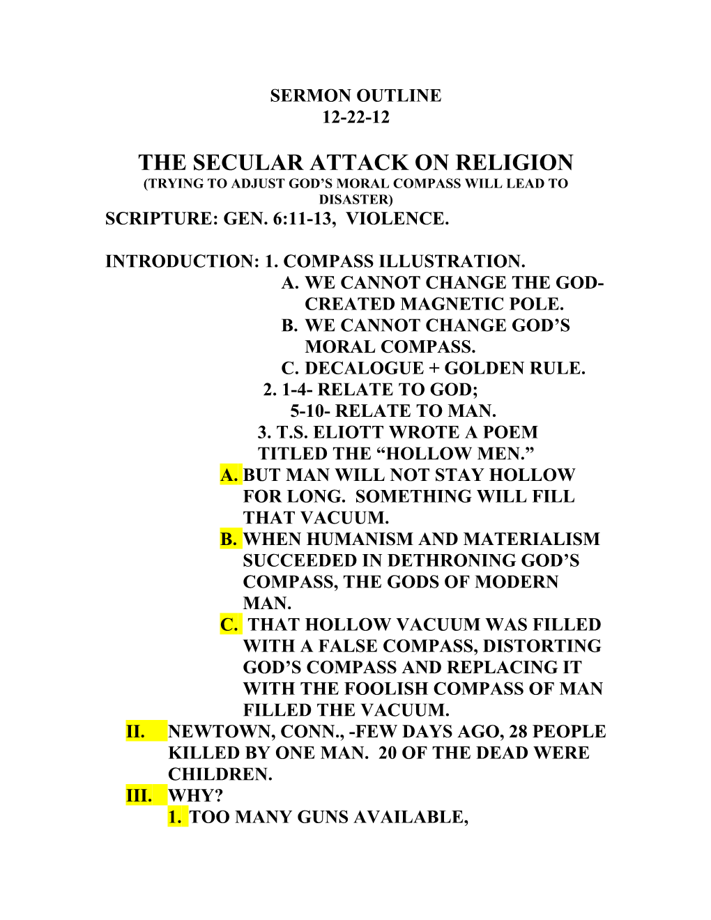 The Secular Attack on Religion