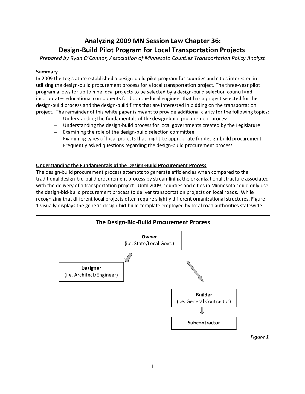 Analyzing 2009 MN Session Law Chapter 36