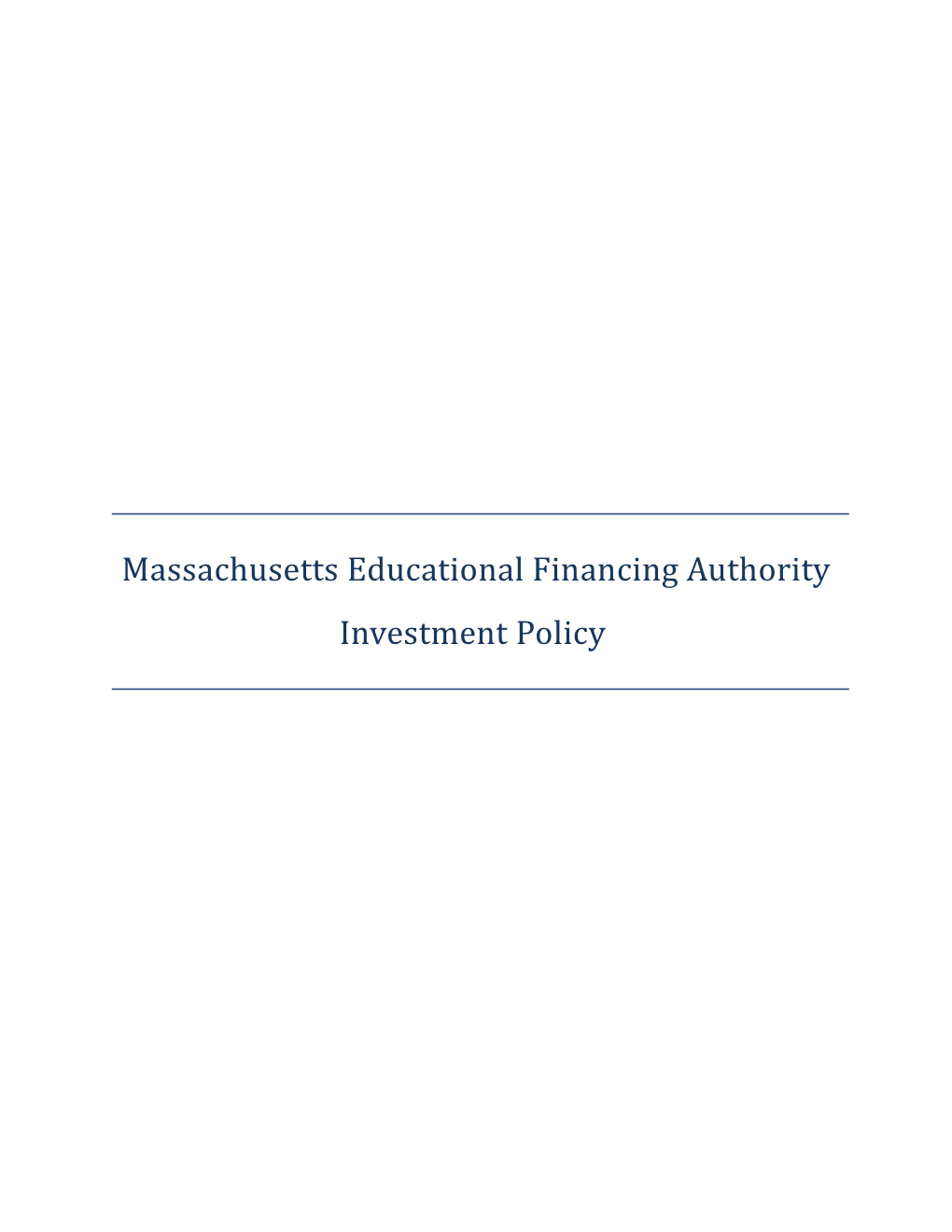Massachusetts Educational Financing Authority