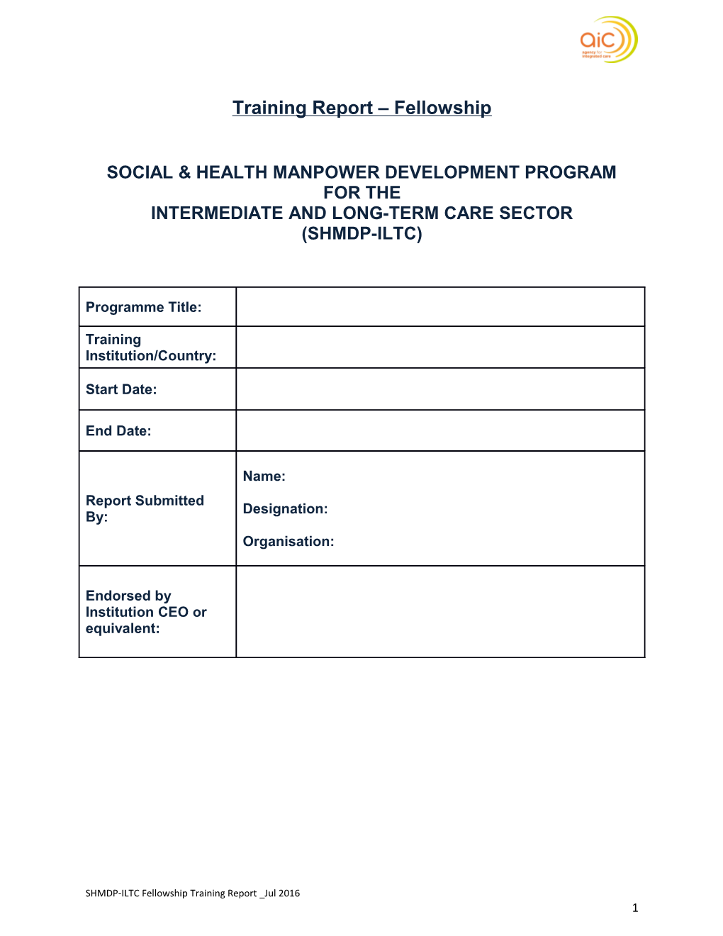 Social & Health Manpower Development Program for The