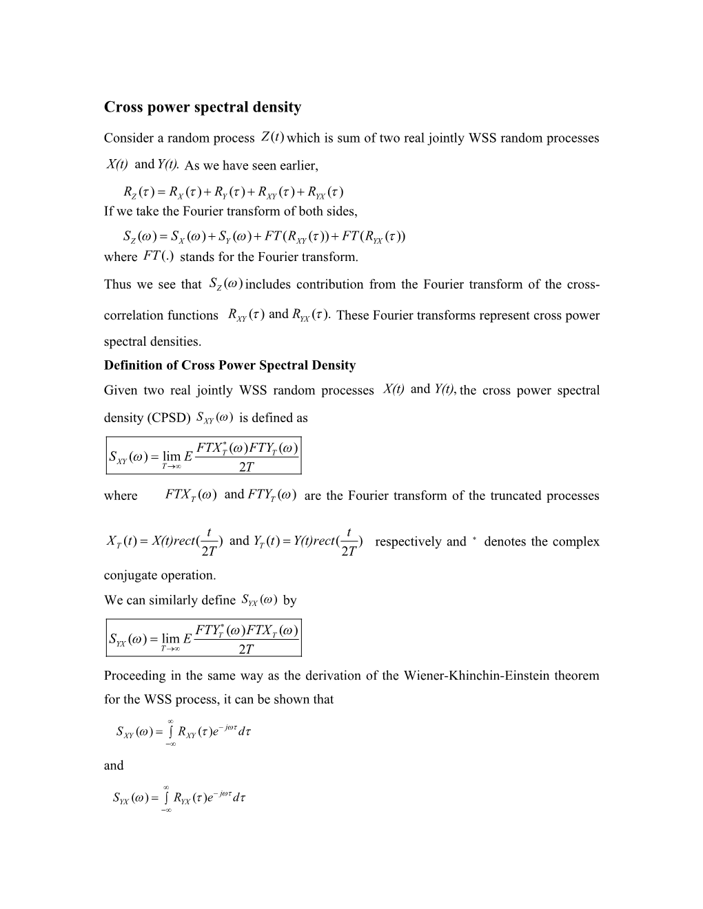 Power Spectral Density of a WSS Random Sequence