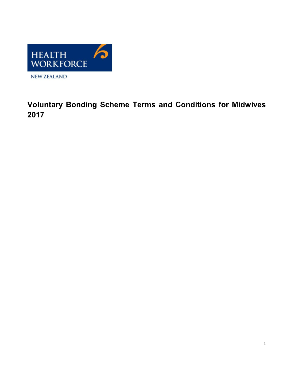 Voluntary Bonding Scheme Terms and Conditions for Midwives 2017