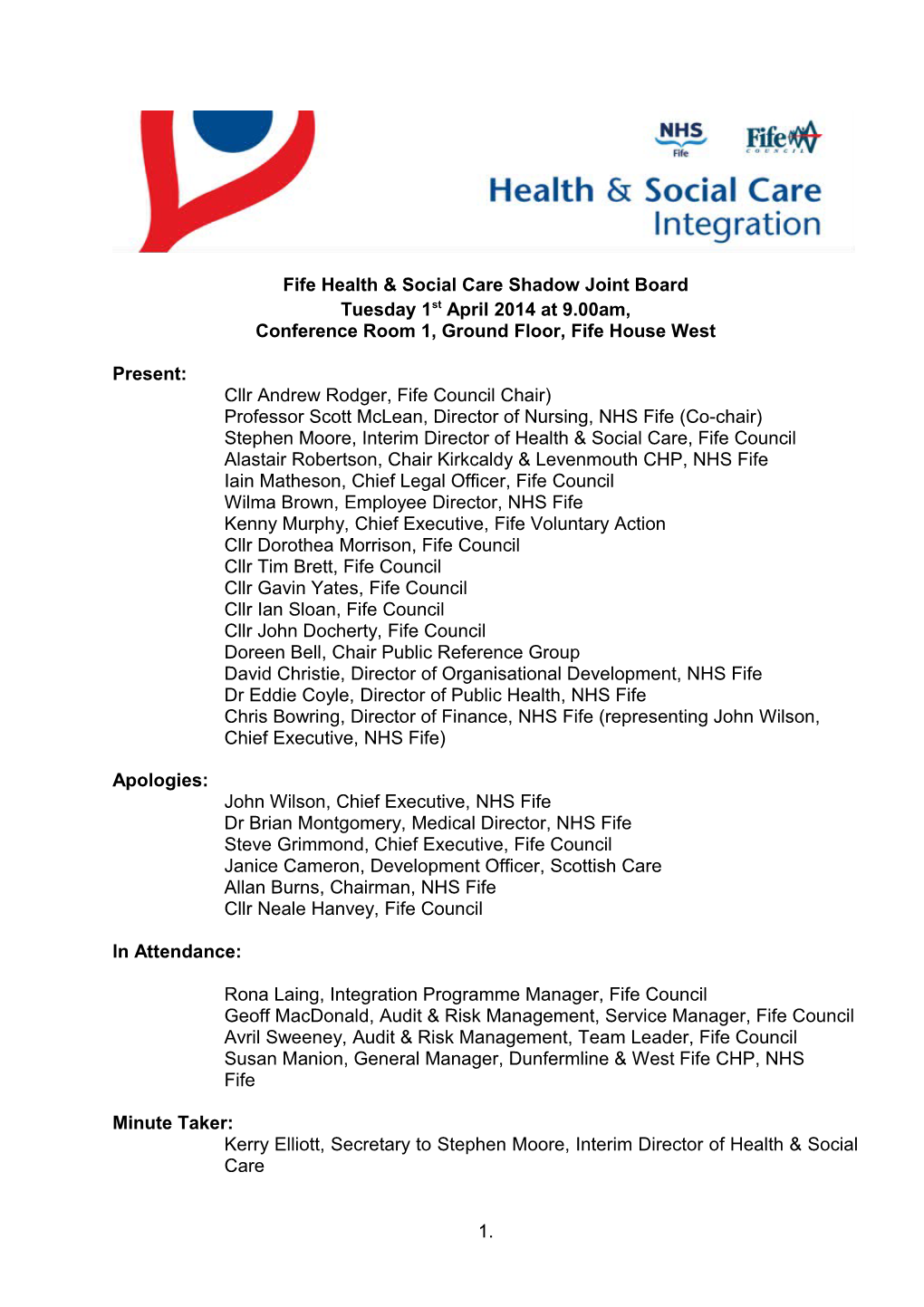 Fife Health & Social Care Shadow Joint Board