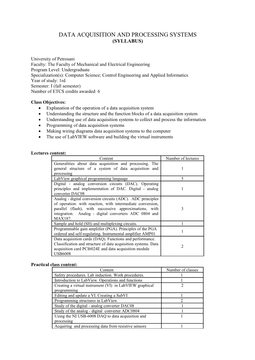 Data Acquisition and Processing Systems