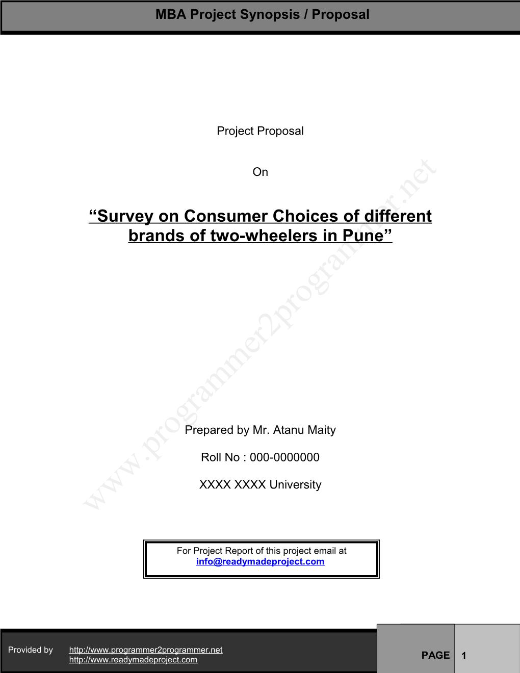 Survey on Consumer Choices of Different Brands of Two-Wheelers in Pune