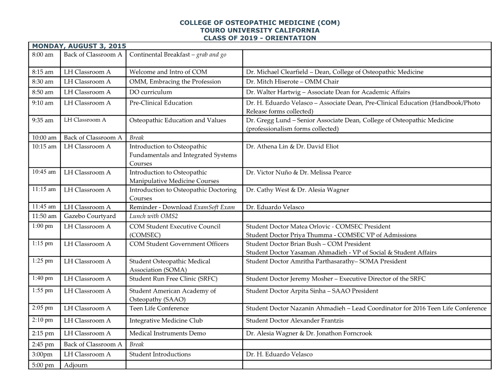 Touro University College of Osteopathic Medicine