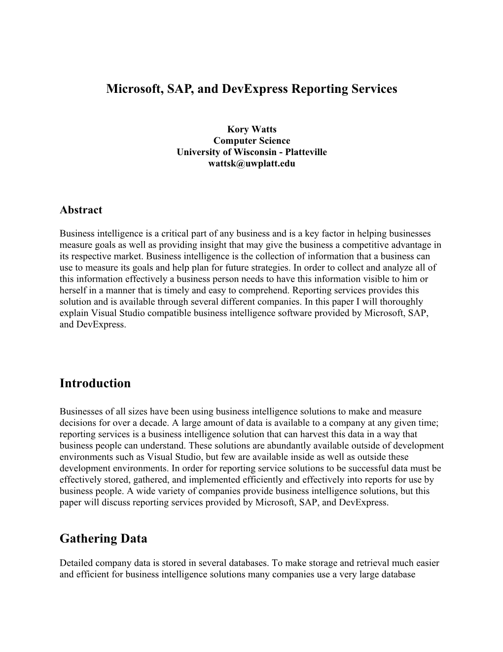 Microsoft, SAP, and Devexpress Reporting Services