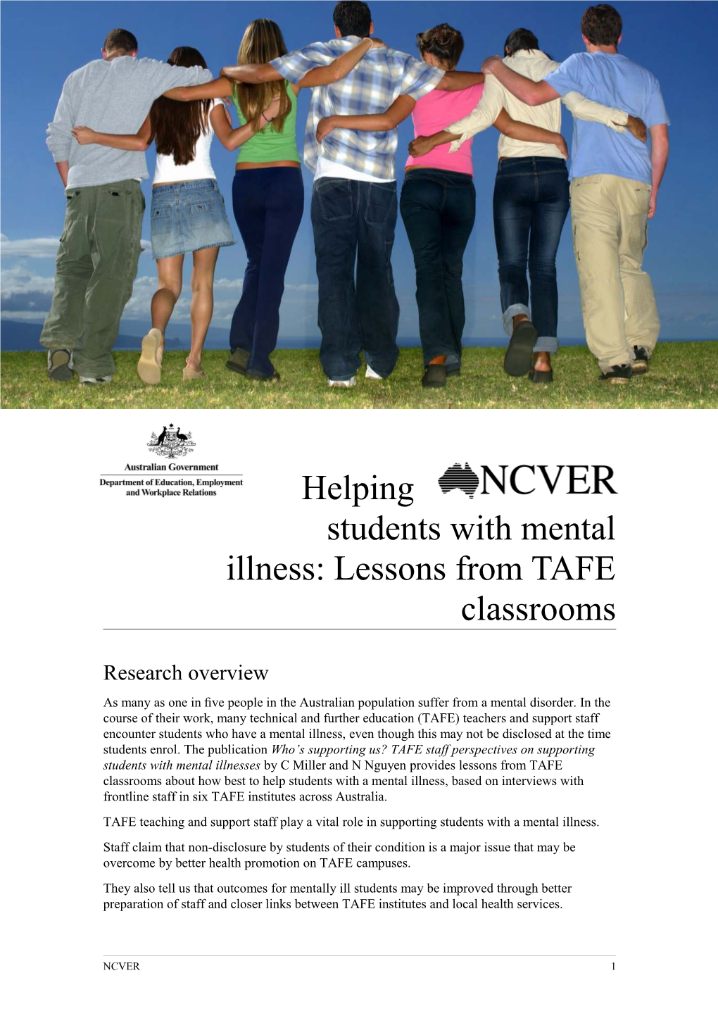 Helping Students with Mental Illness: Lessons from TAFE Classrooms