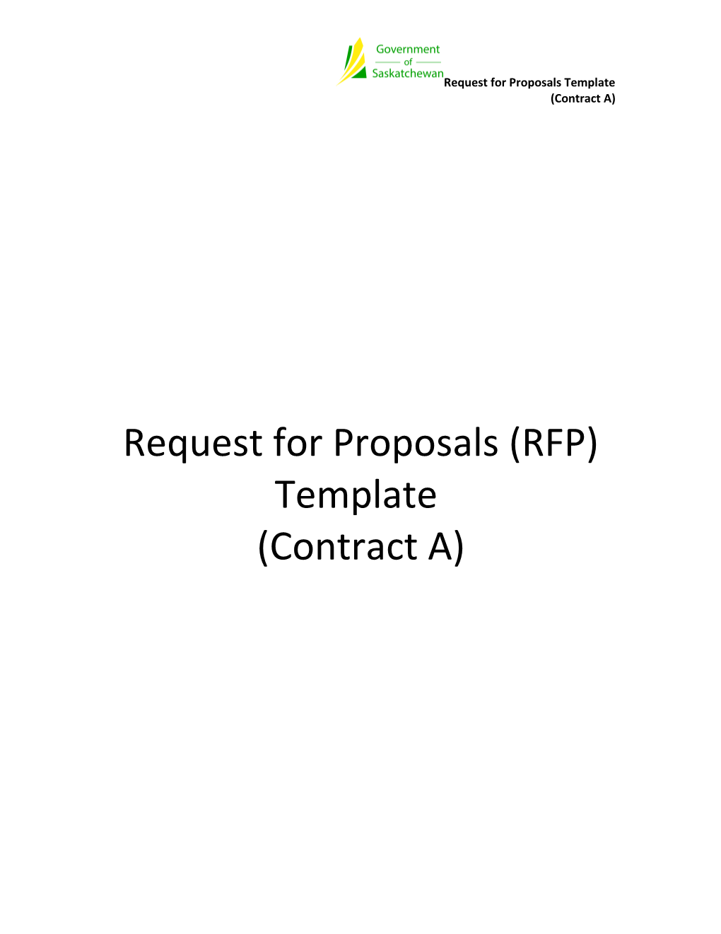 Request for Proposals No.: Insert RFP Number