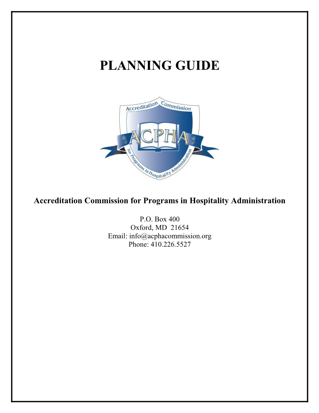Accreditation Commission for Programs in Hospitalityadministration