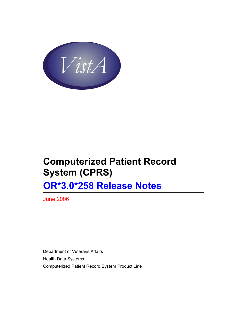 Computerized Patient Record System (CPRS)
