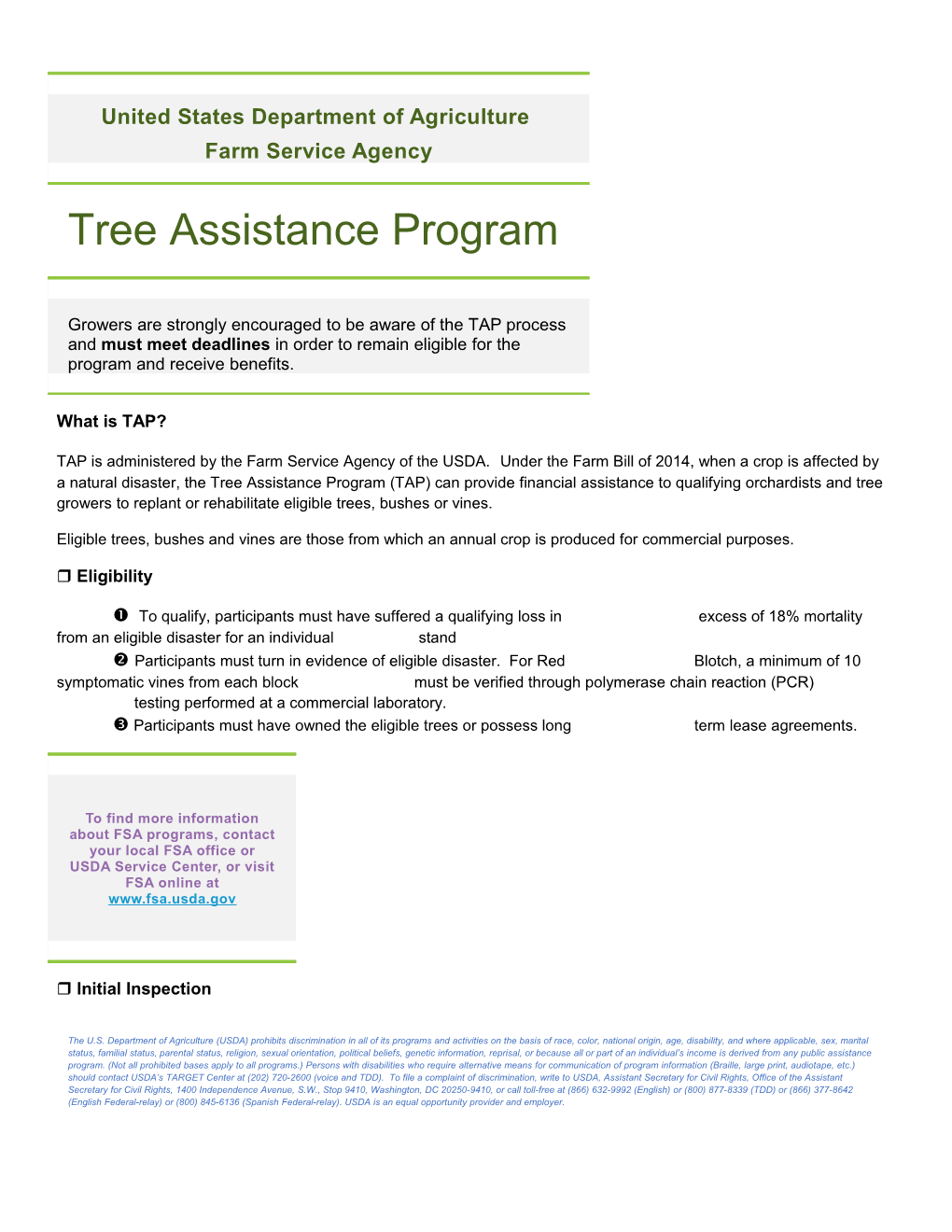 Tree Assistance Program