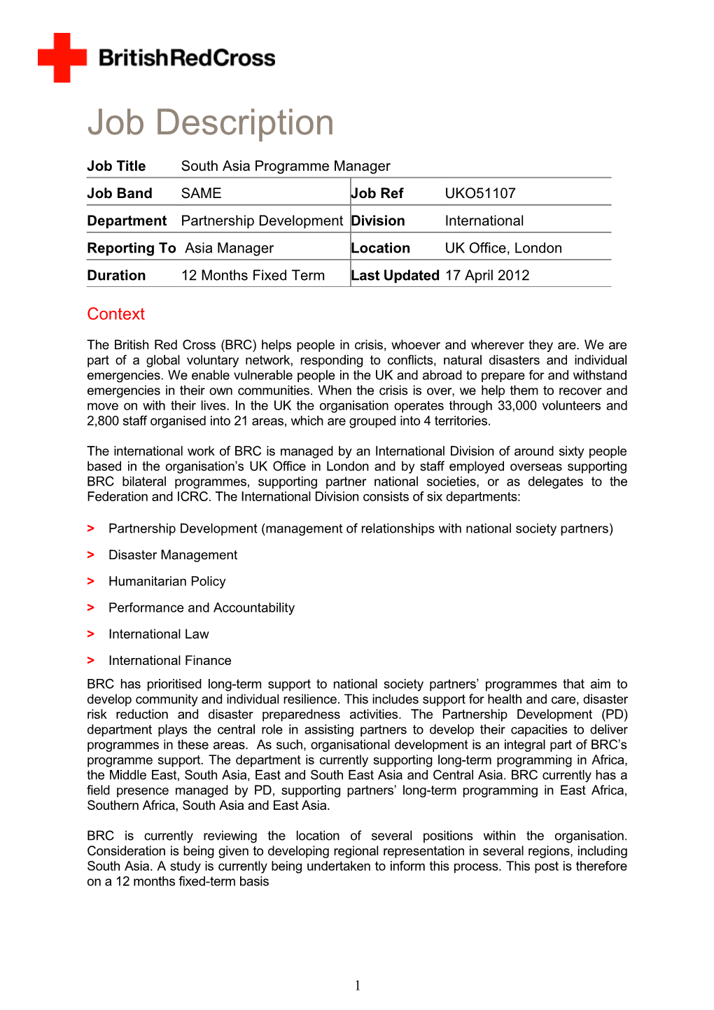 Resource Document for Use in Preparation of Job Descriptions