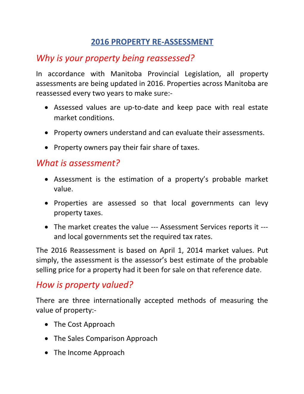 2016 Property Re-Assessment