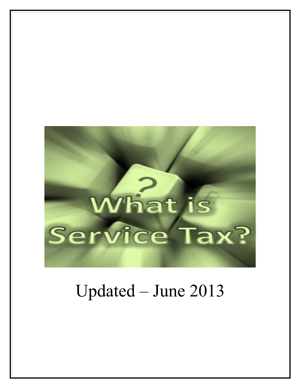 Service Tax Concepts