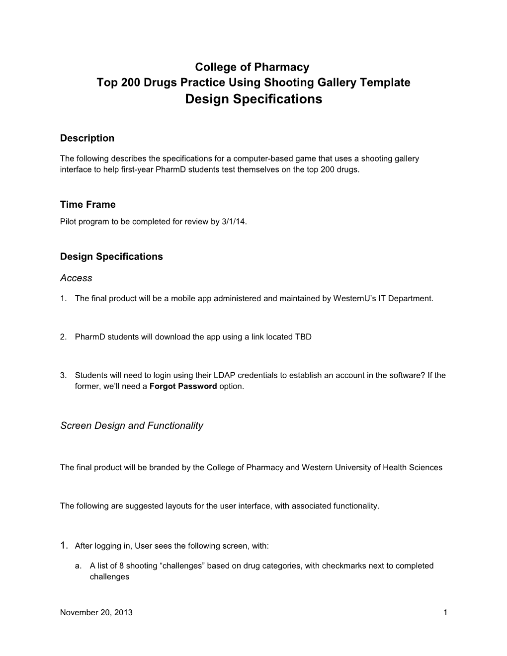 College of Pharmacy Top 200 Drugspractice Using Shooting Gallerytemplate Design Specifications