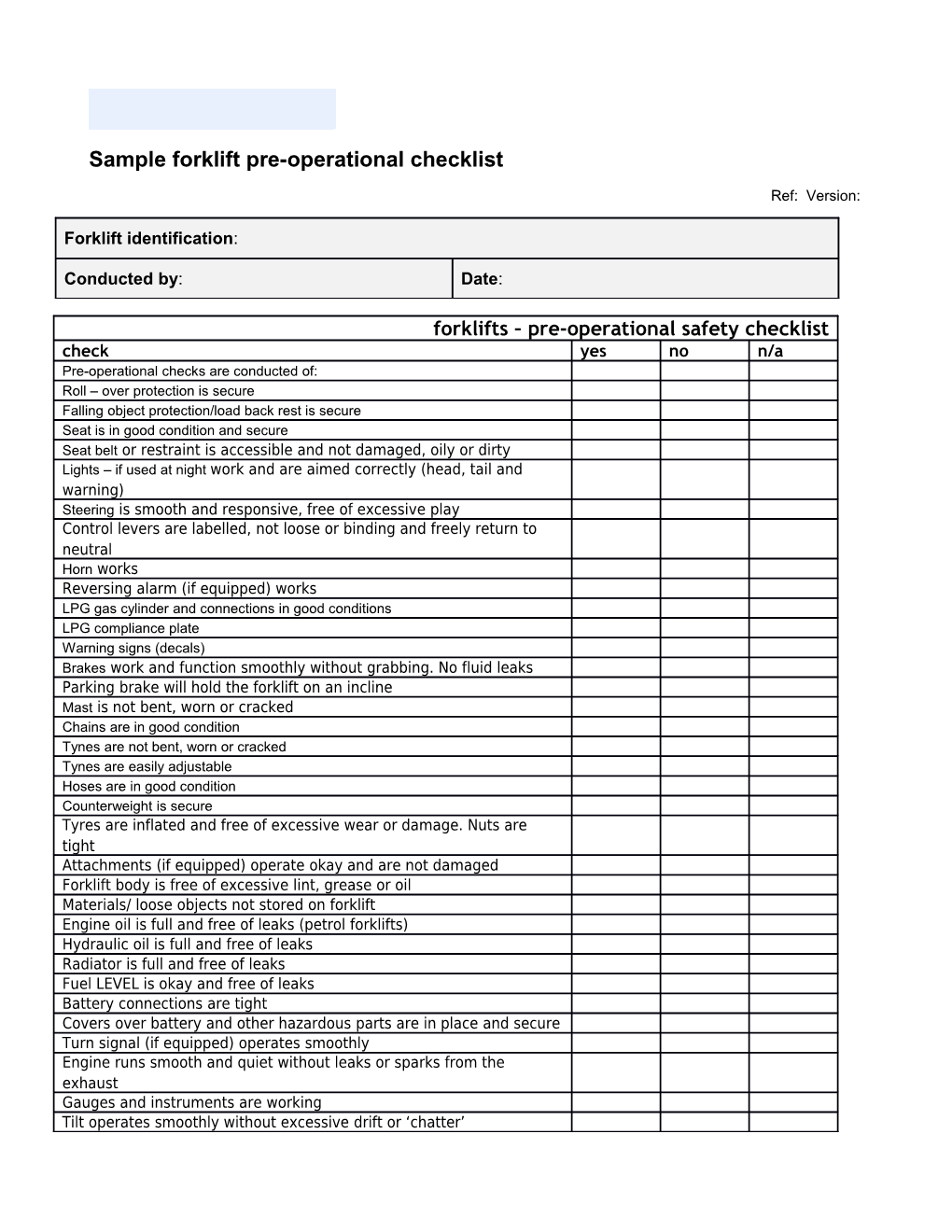 Hazard Identification Form