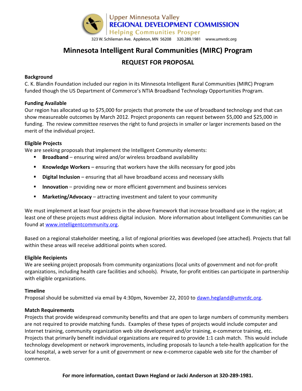 Minnesota Intelligent Communities Program