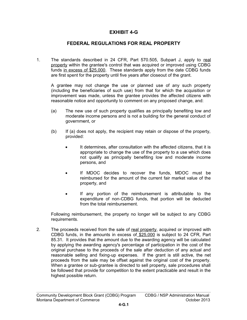 Federal Regulations for Real Property