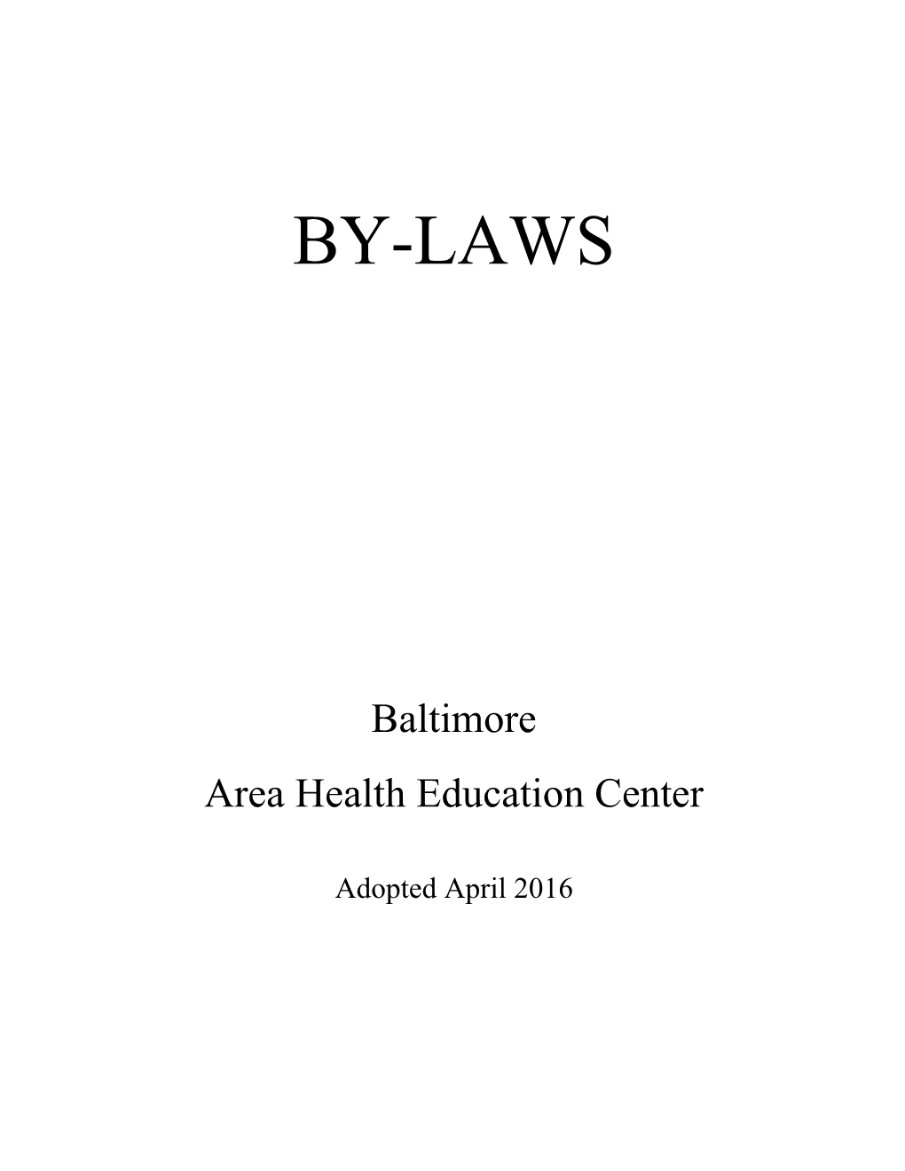 Baltimore Areahealth Educationcenter,Inc