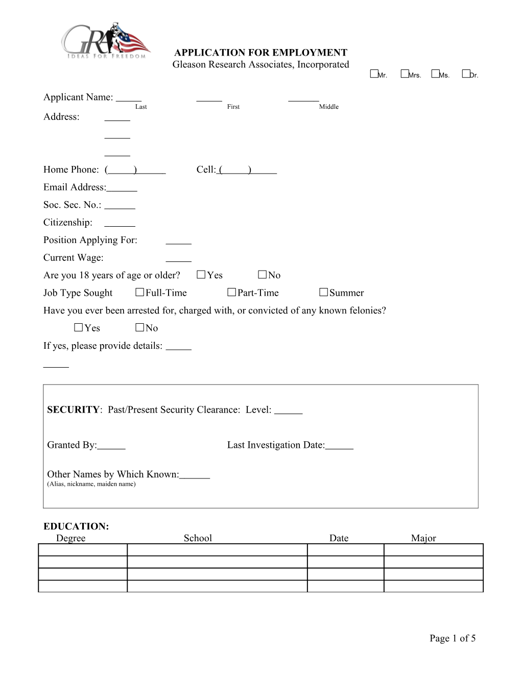 Employee Data Sheet