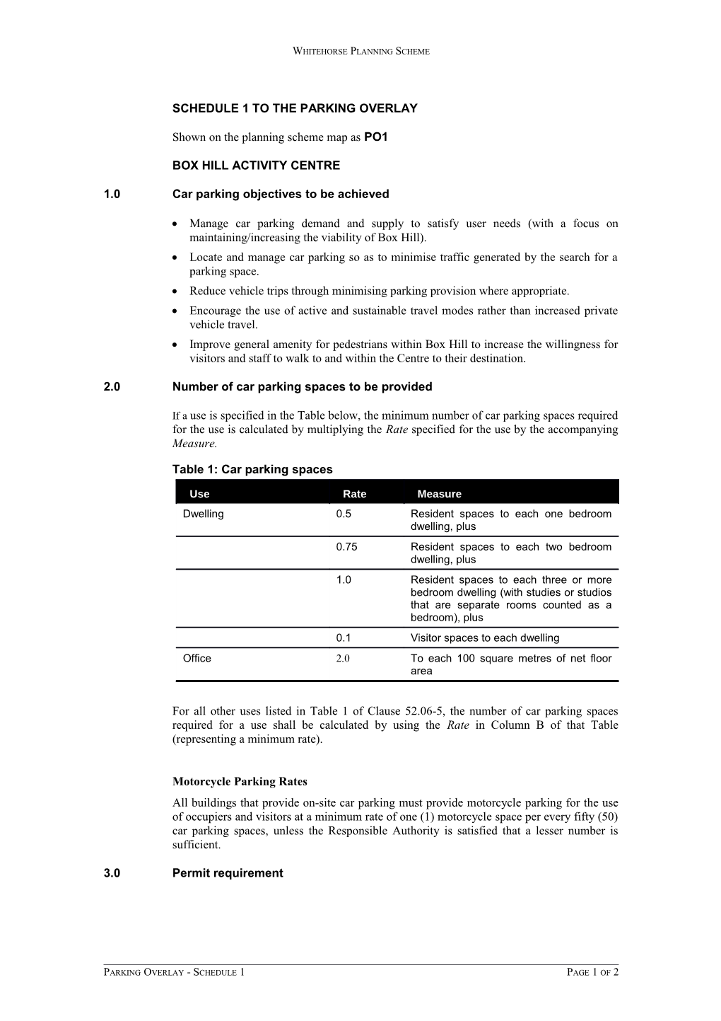 Table of Changes to the Ministerial Direction Under Section 7(5)