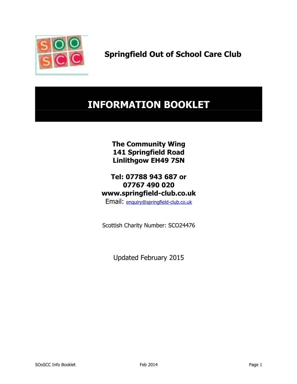 Springfield out of School Care Club