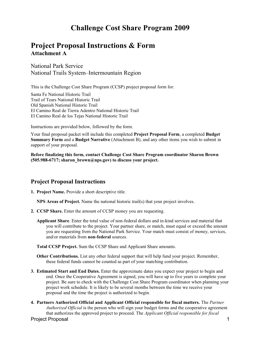 Guidance for the Project Proposal Form