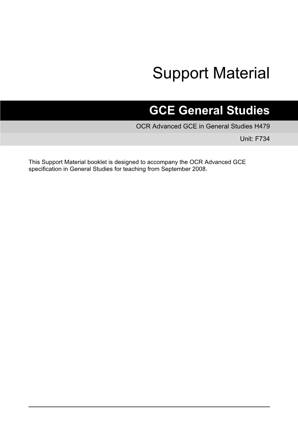 GCE General Studies