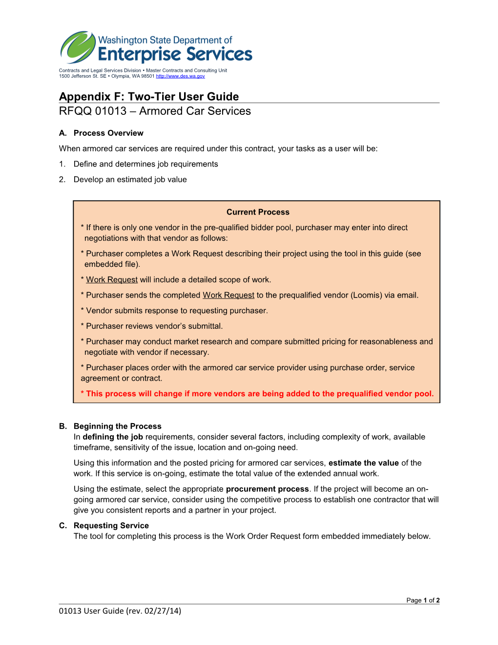 Appendix F - Two-Tier User Guide