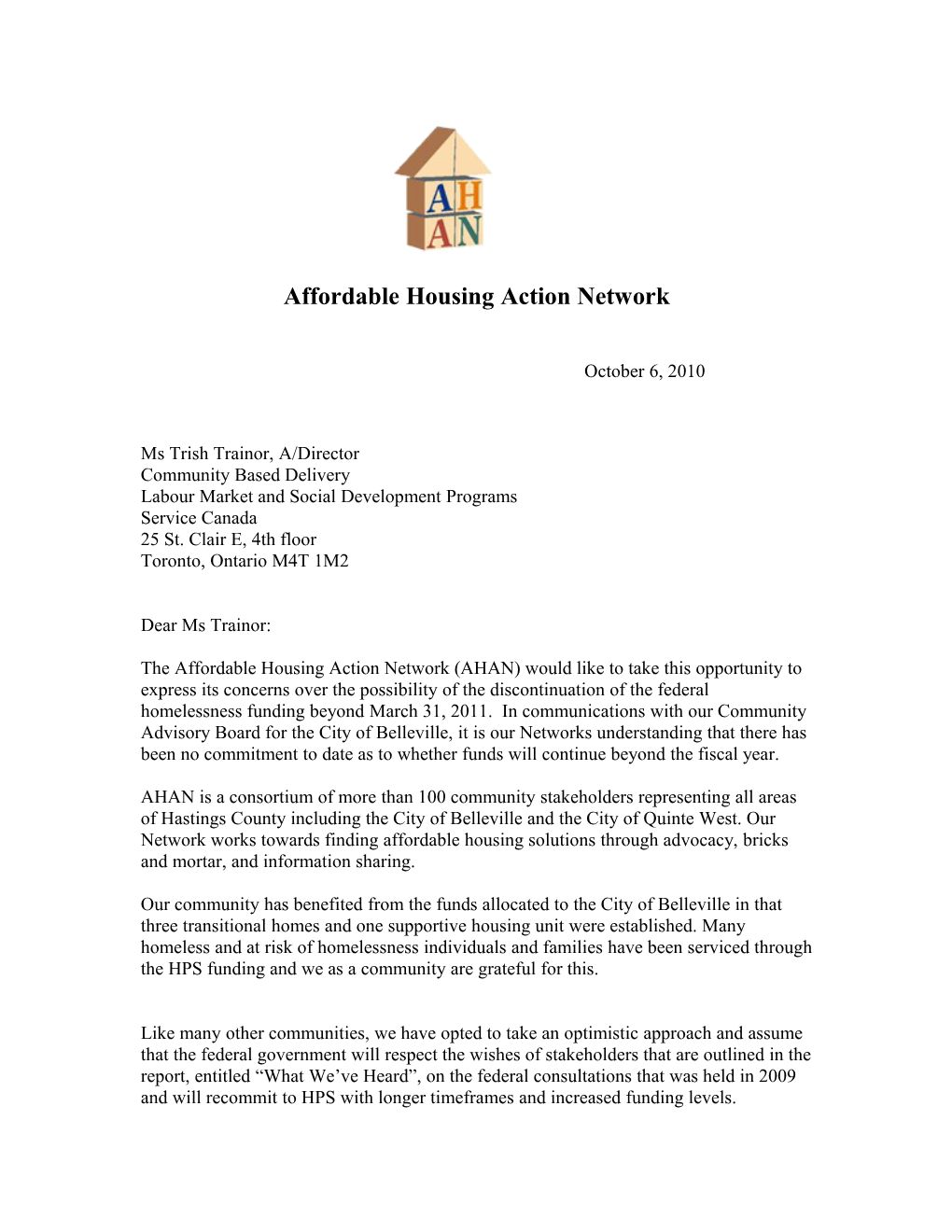 Affordable Housing Action Network