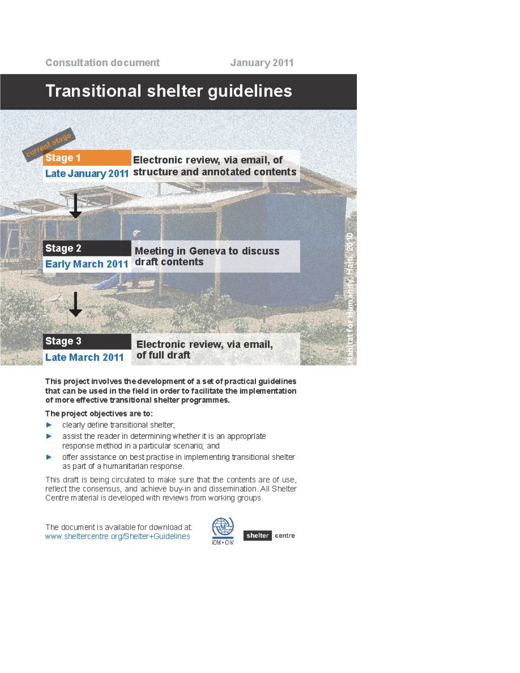 Transitional Shelter Guidelines Un-Annotated Contents