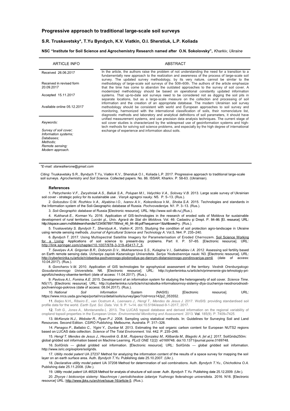 Progressive Approachto Traditional Large-Scale Soil Surveys