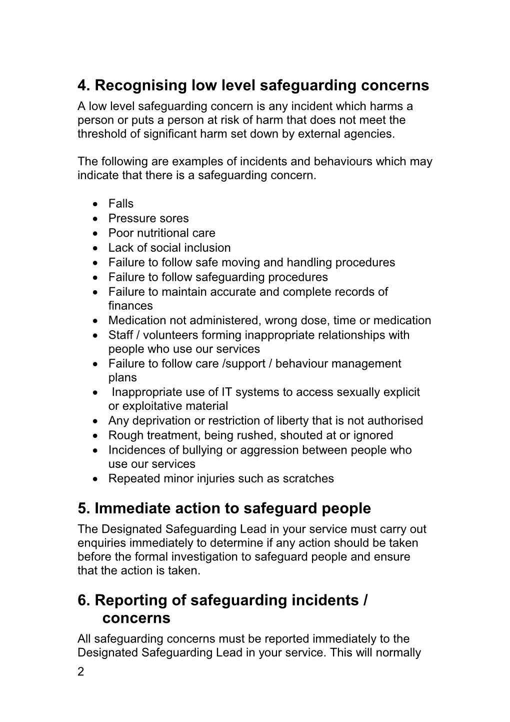 Safeguarding Vulnerable People (SQC Policy 1)