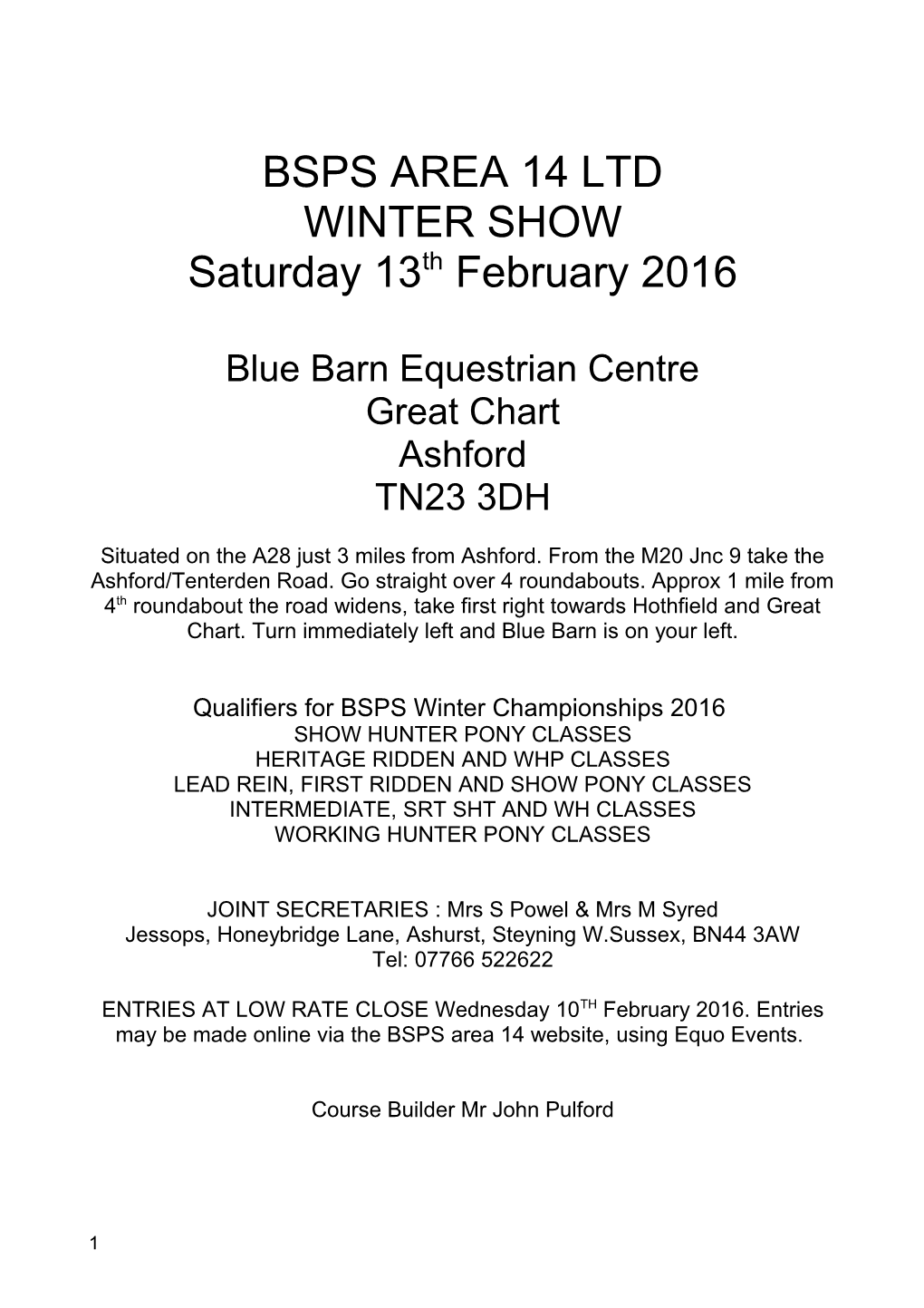 Blue Barn Equestrian Centre