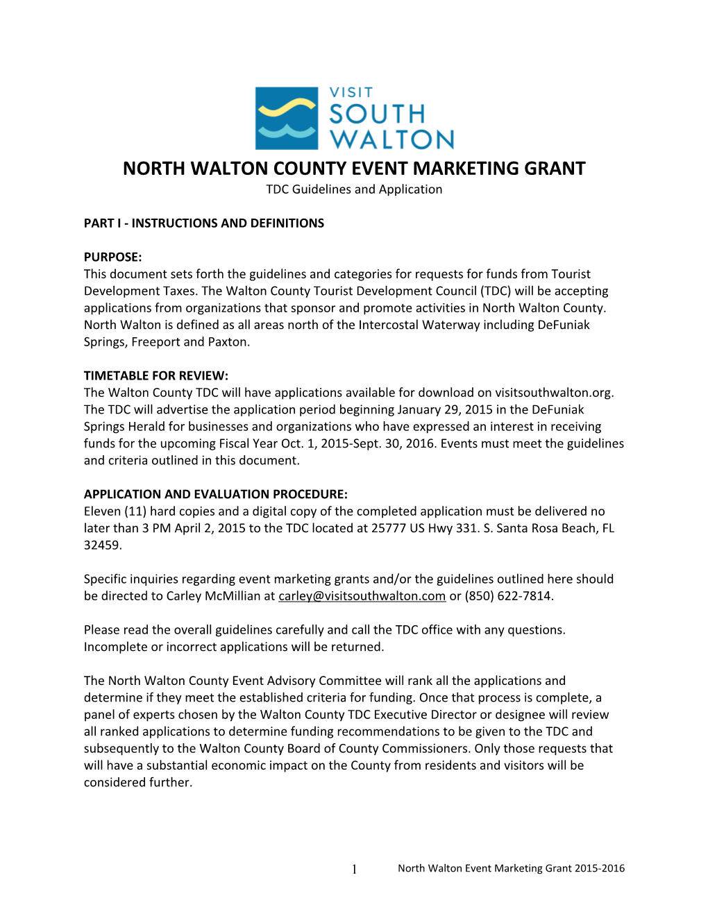 North Walton County Event Marketing Grant