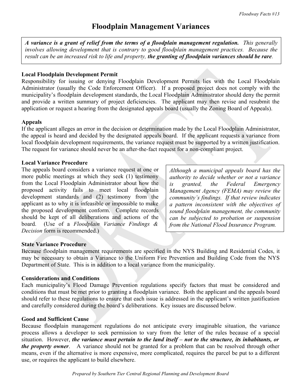 Local Floodplain Development Permit