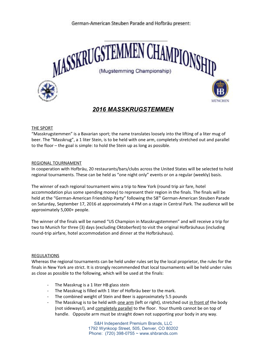 Masskrugstemmen Is a Bavarian Sport; the Name Translates Loosely Into the Lifting of A