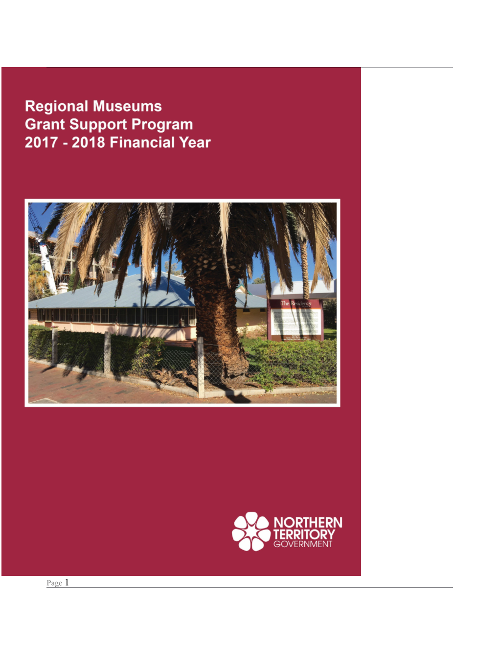 Regional Museums Grant Support Program - Grant Guidlines - 2016 - 2017