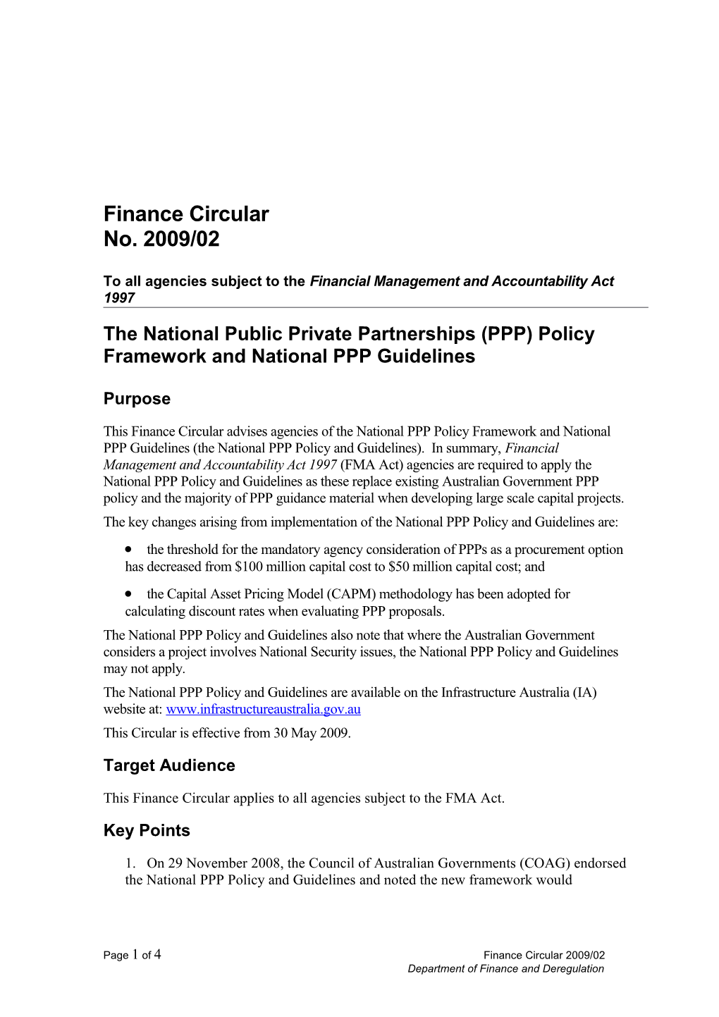 The National Public Private Partnerships (PPP) Policy Framework and National PPP Guidelines