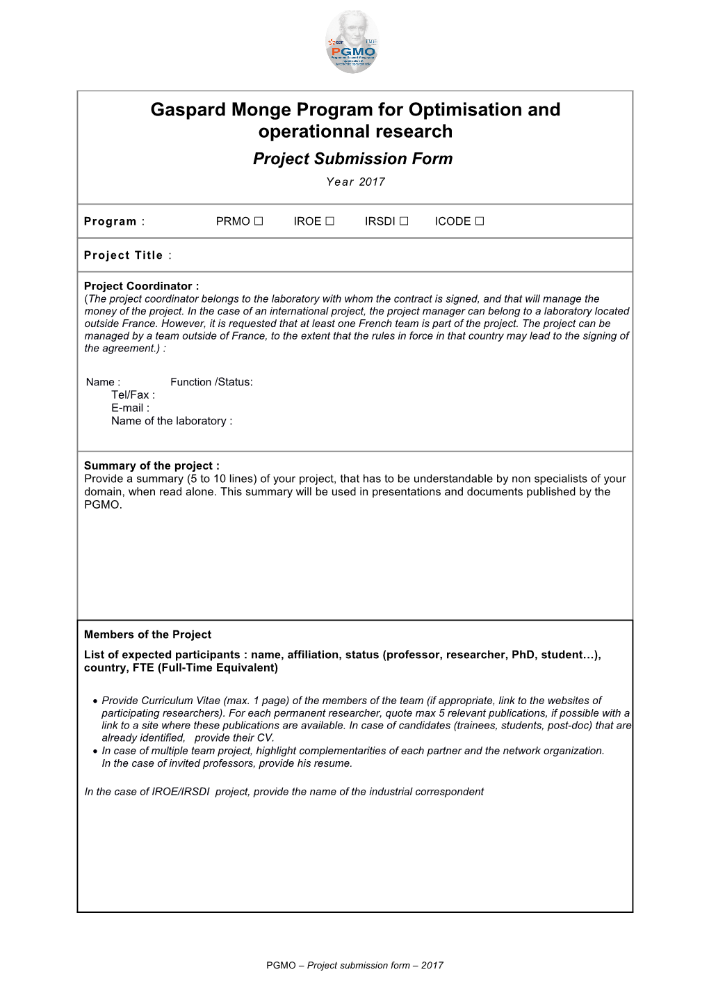 Provide Curriculum Vitae (Max. 1 Page) of the Members of the Team (If Appropriate, Link