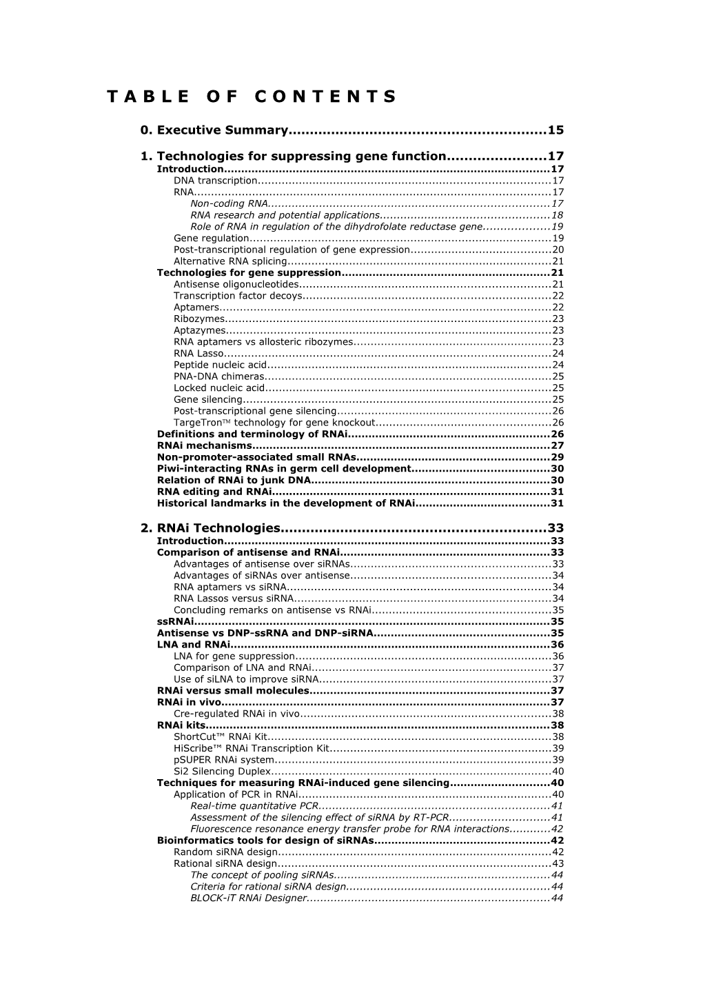 1.Technologies for Suppressing Gene Function