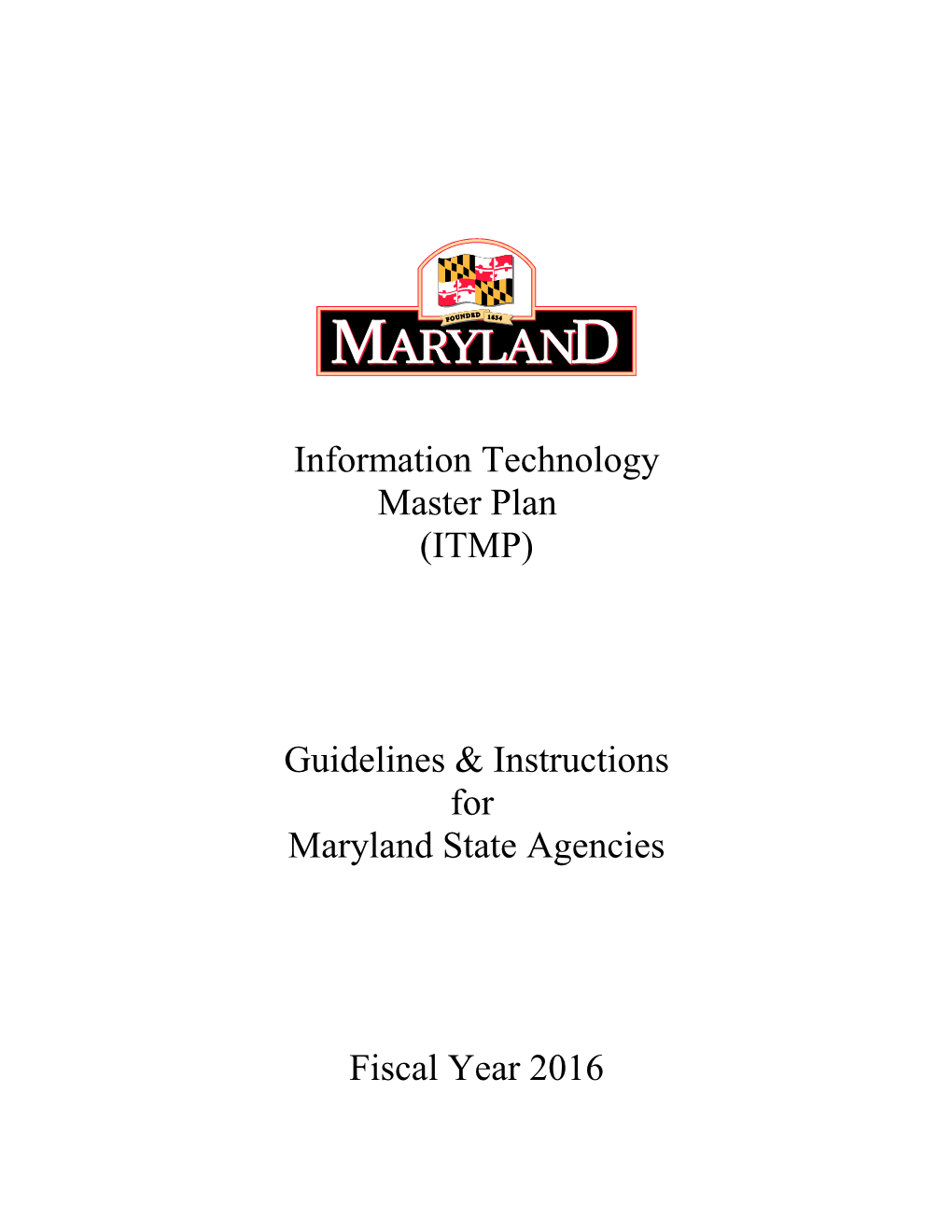 FY 2016 ITMP Instructions and Template
