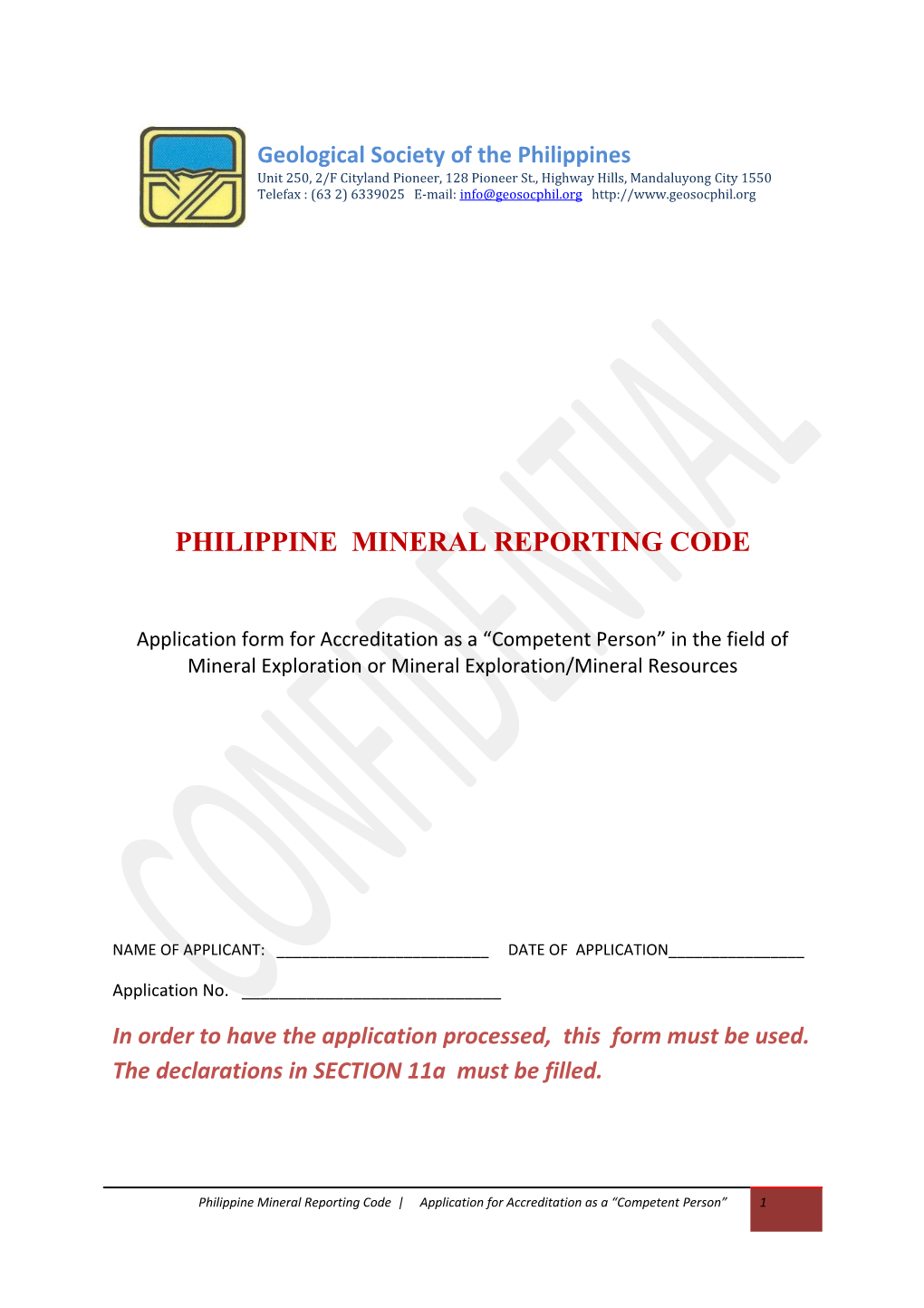 Philippine Mineral Reporting Code