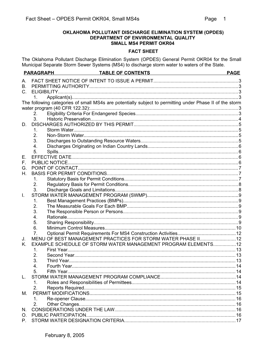 Oklahoma Pollutant Discharge Elimination System