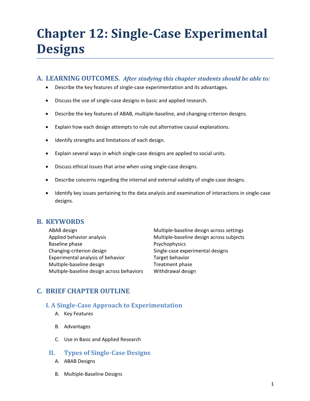 CHAPTER 12: Single-Case Experimental Designs1