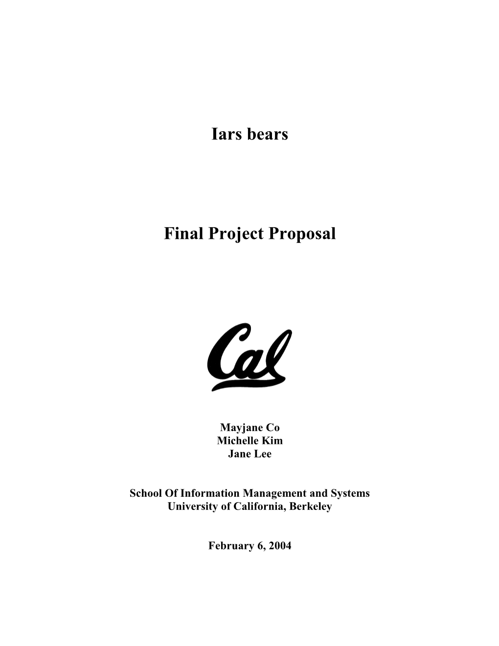 Description of Proposed Project